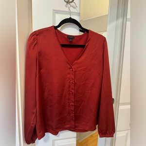 Ann Taylor red blouse